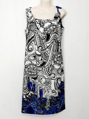 🔵BOGO FREE🔵 Dana Kay Dress Sheath Sleeveless Paisley Sz 10